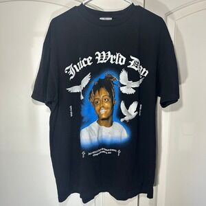 Juice WRLD Day T-Shirt Mens XL Black 999 Club 2021 Chicago United Center Graphic